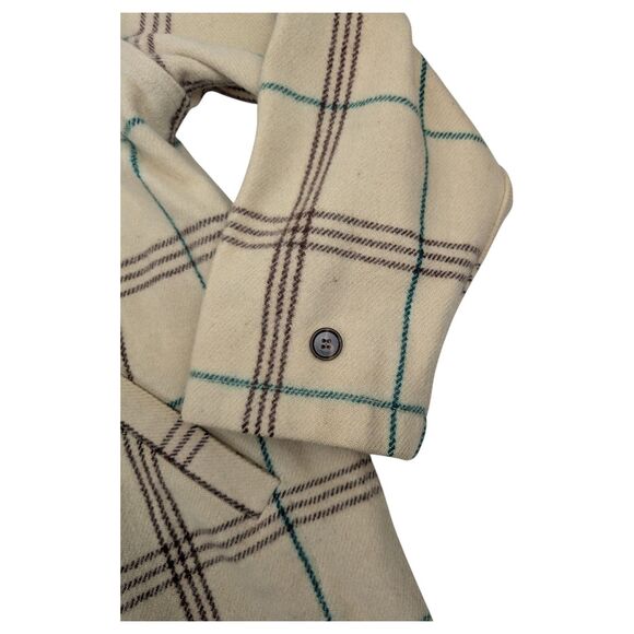 Vtg 40s Jumbo Jac Wool Jacket Mens L /XL Cream Plaid Merrill Woolen Mills 1940s - Picture 7 of 13